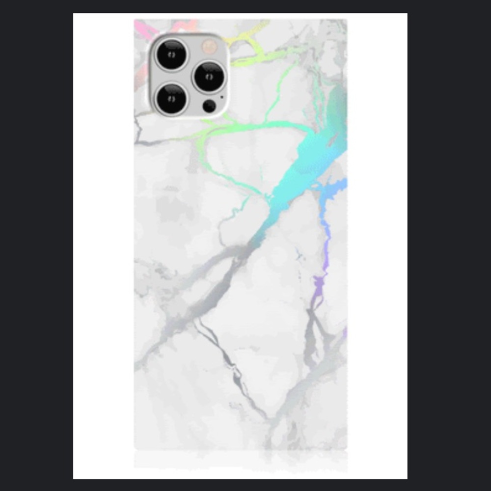 Holographic marble square iPhone 12 Pro Max